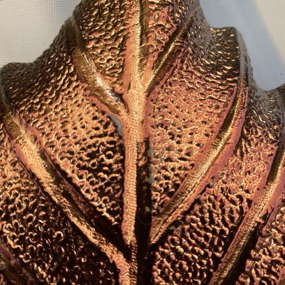 SUGAR MAPLE LEAF PLATE GLASS AMBER GLOW CHEESE CANDY SERVE DISH Sparkling - Picture 8 of 11